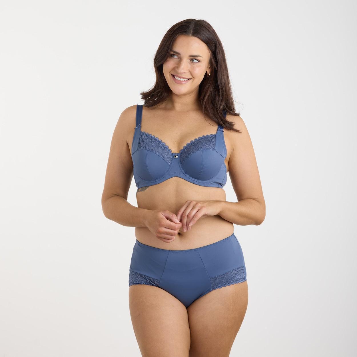 Willow Lace Full Brief - Vintage Indigo