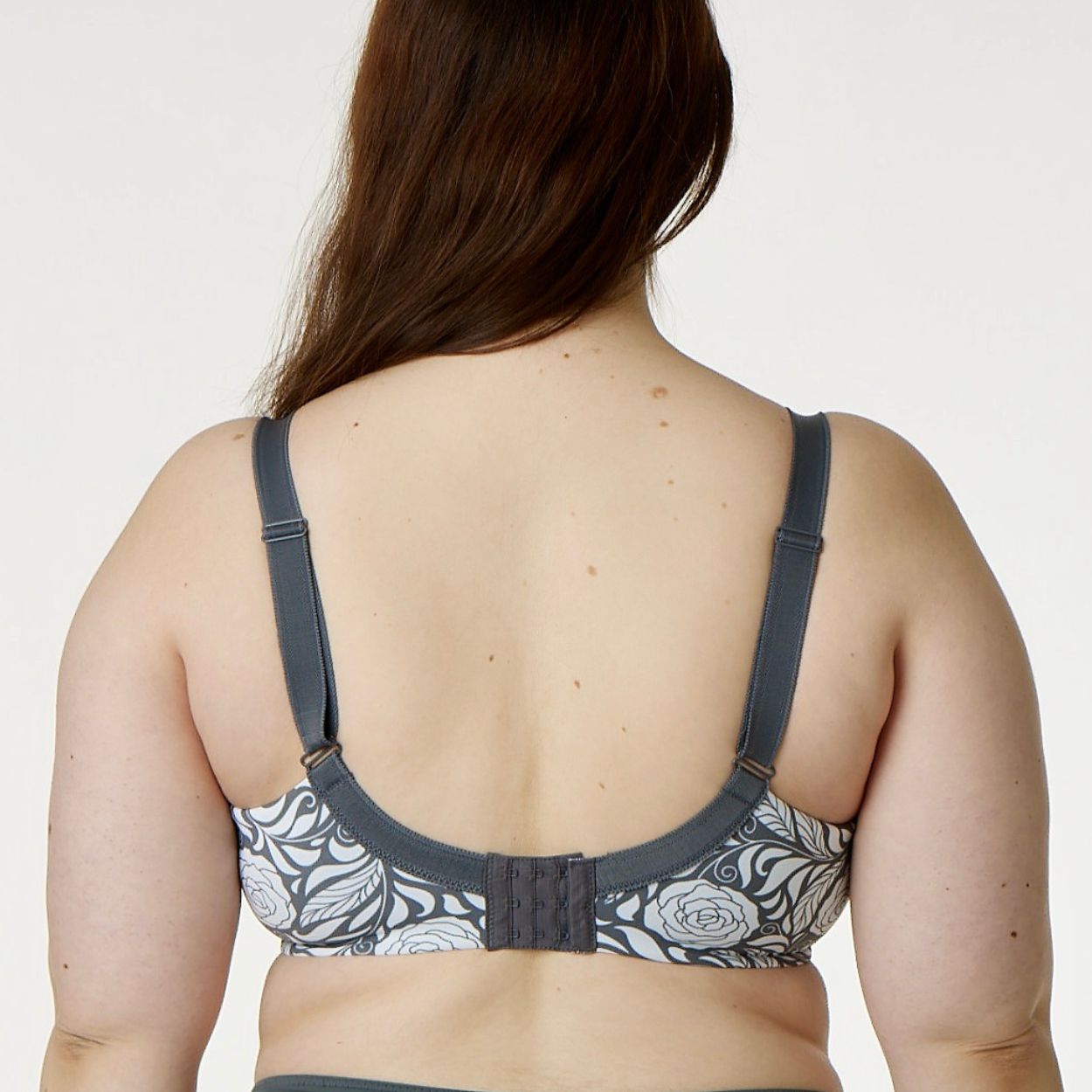 Signature Print Full Cup Bra - Premium Support - Pewter Rose