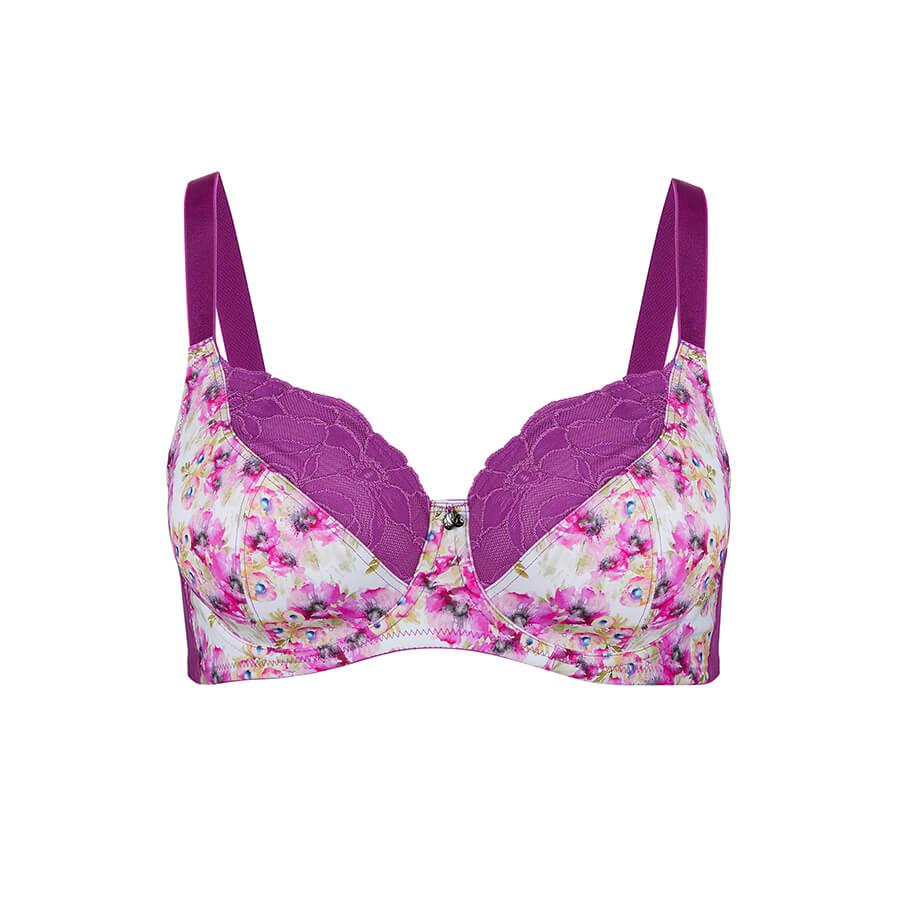 Print Full Cup Bra Aster Purple