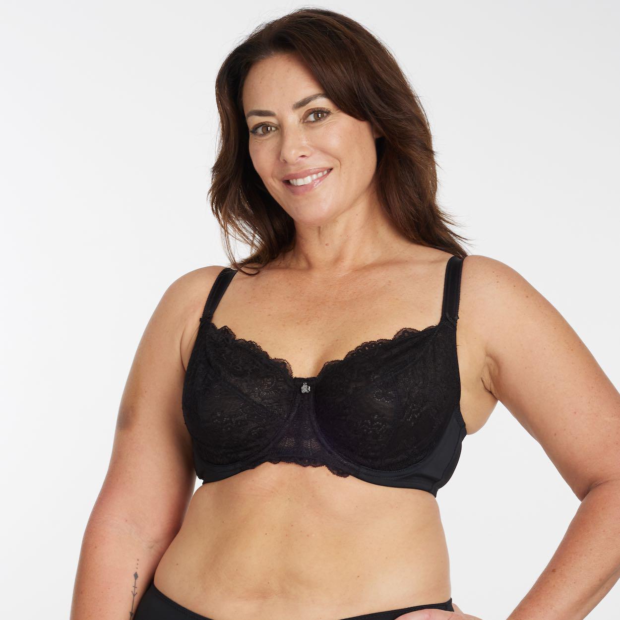 Baroque Lace Full Cup Bra - Black