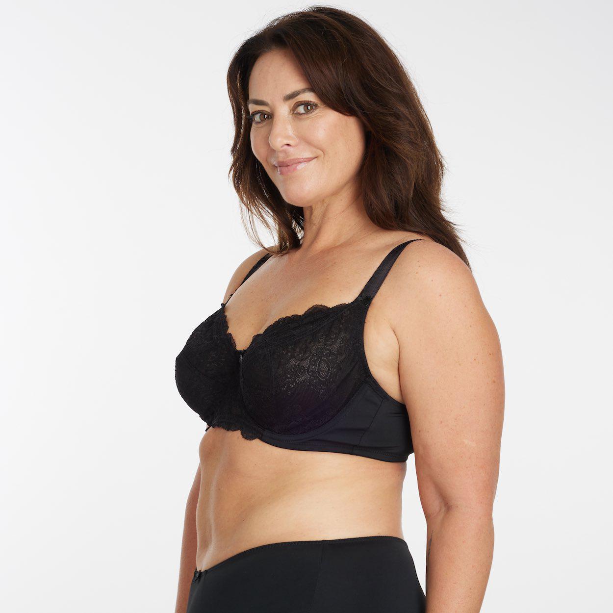 Baroque Lace Full Cup Bra - Black
