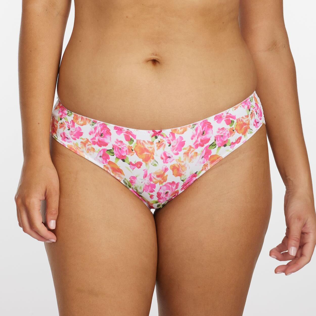 Lace Bum Bikini Brief - Blooming Roses