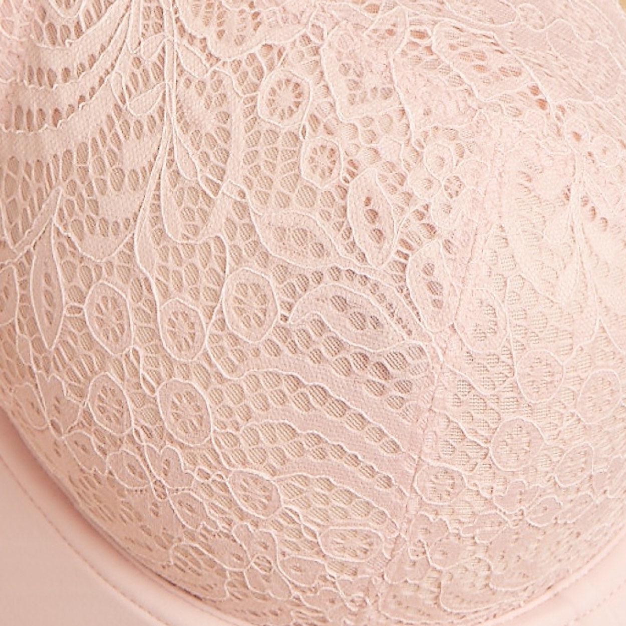 Lily Lace Full Cup Bra - Blush Pink