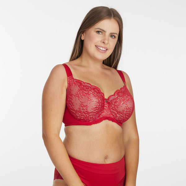 Wholesale Ariane Full Cup Underwire Lace Bra in Jester Red - Concept Brands  - Fieldfolio