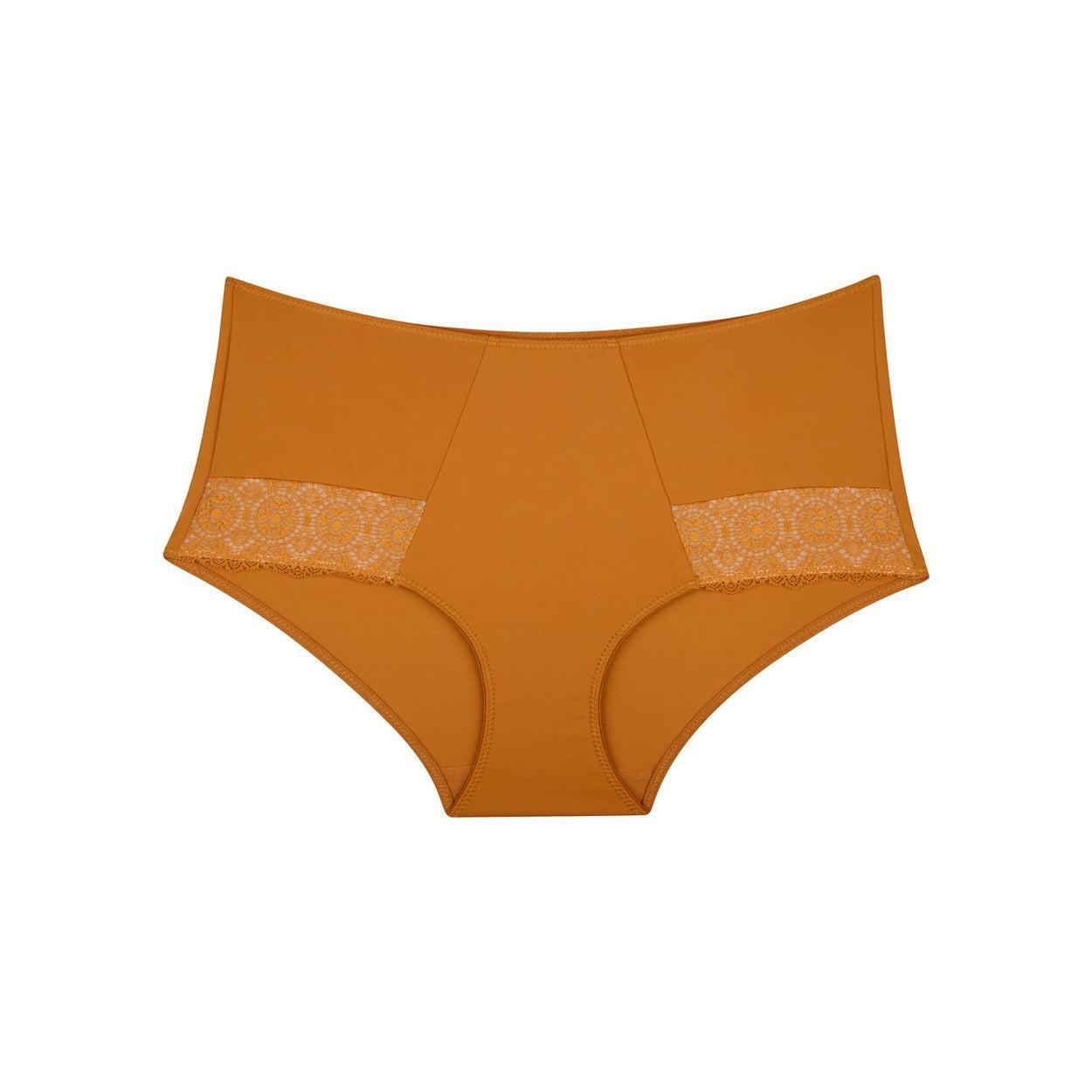 Geo Lace Full Brief - Burnt Orange