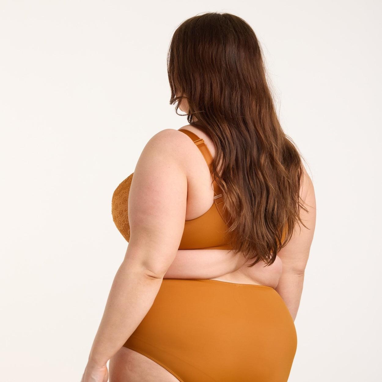 Geo Lace Premium Support Bra - Burnt Orange