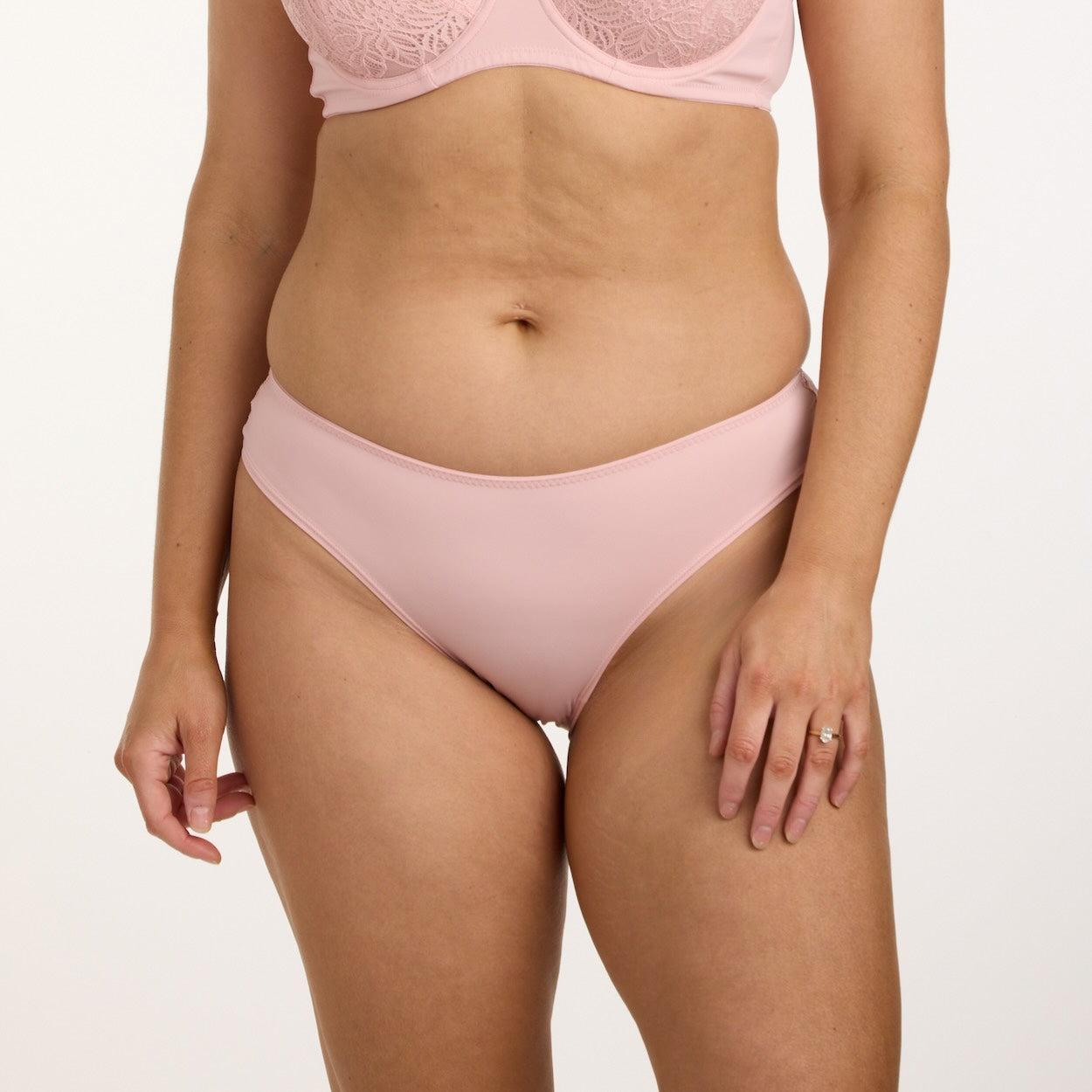 Lily Lace Bum Bikini Brief - Blush Pink