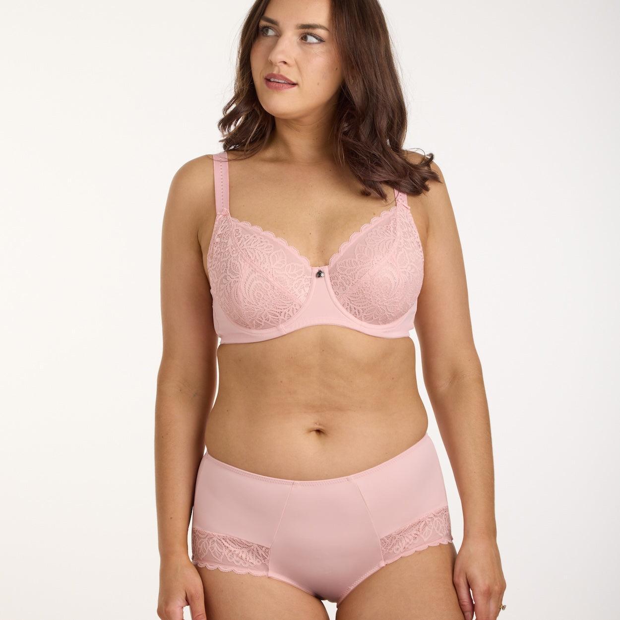 Lily Lace Full Brief - Blush Pink