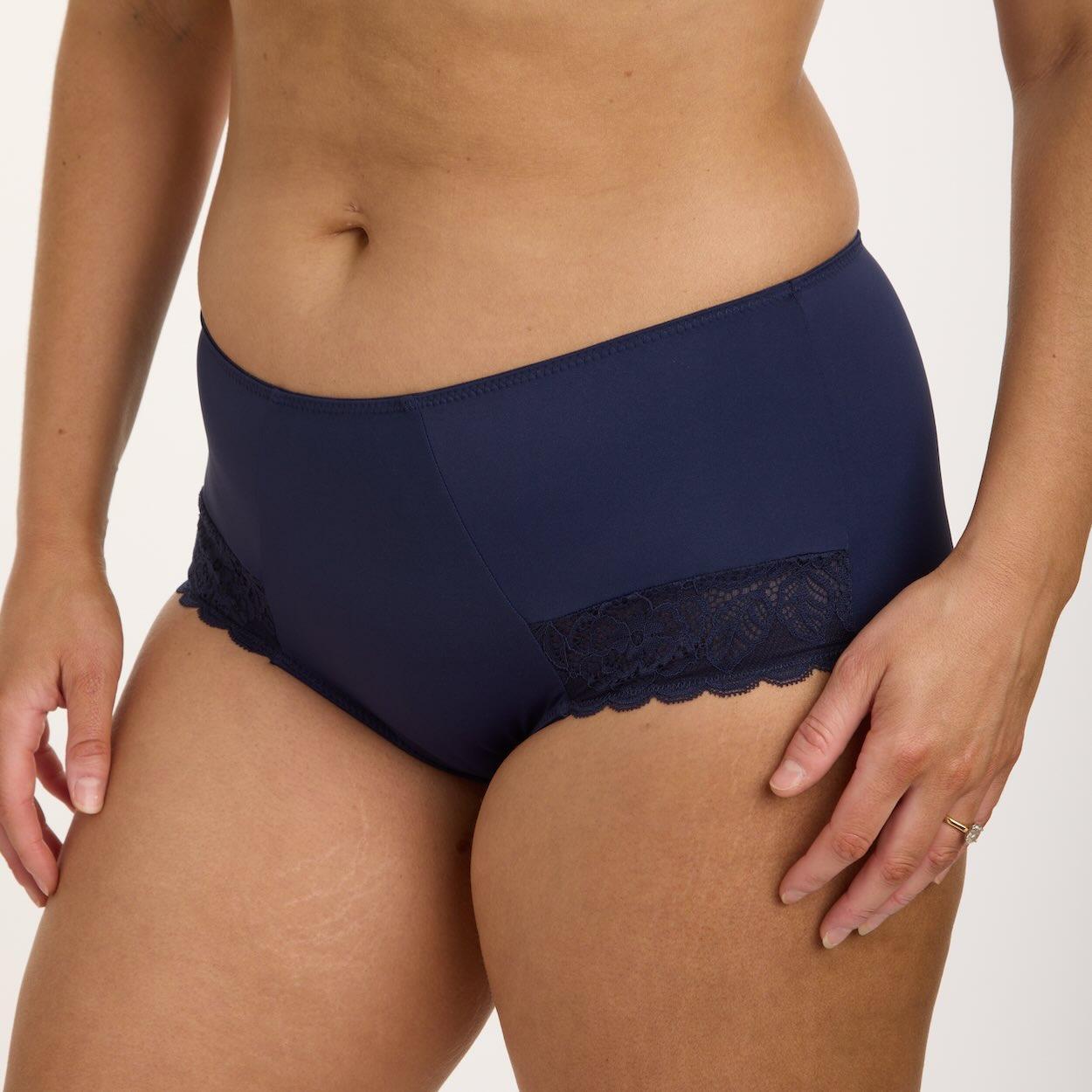 Lily Lace Full Brief - Navy