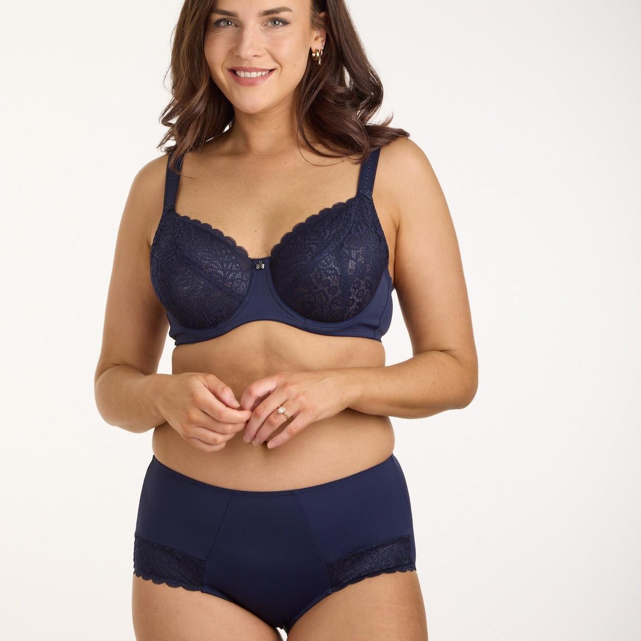 Lily Lace Full Brief - Navy