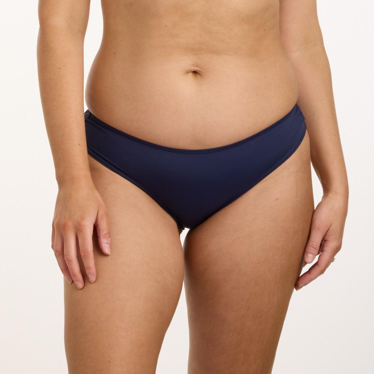 Lily Lace Bum Bikini Brief - Navy