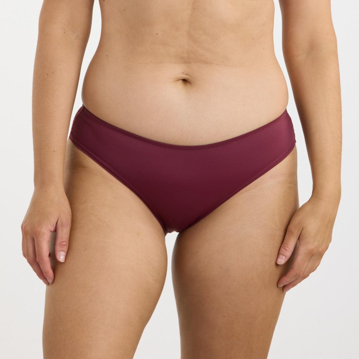 Nightingale Lace Bum Bikini Brief - Burgundy