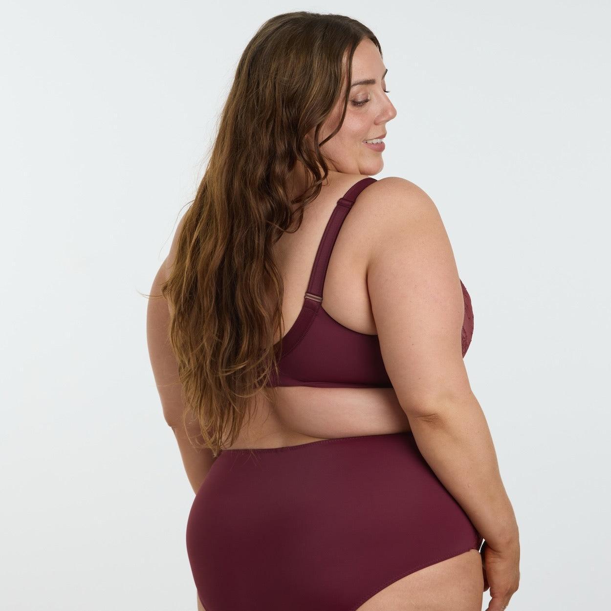 Nightingale Lace Premium Support Bra - Burgundy