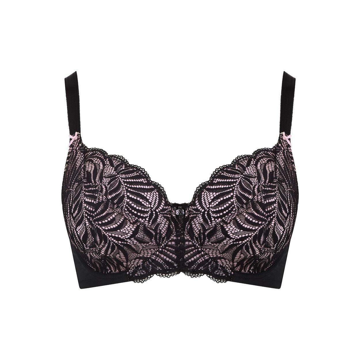 Radiate Lace Full Cup Bra - Blush Black