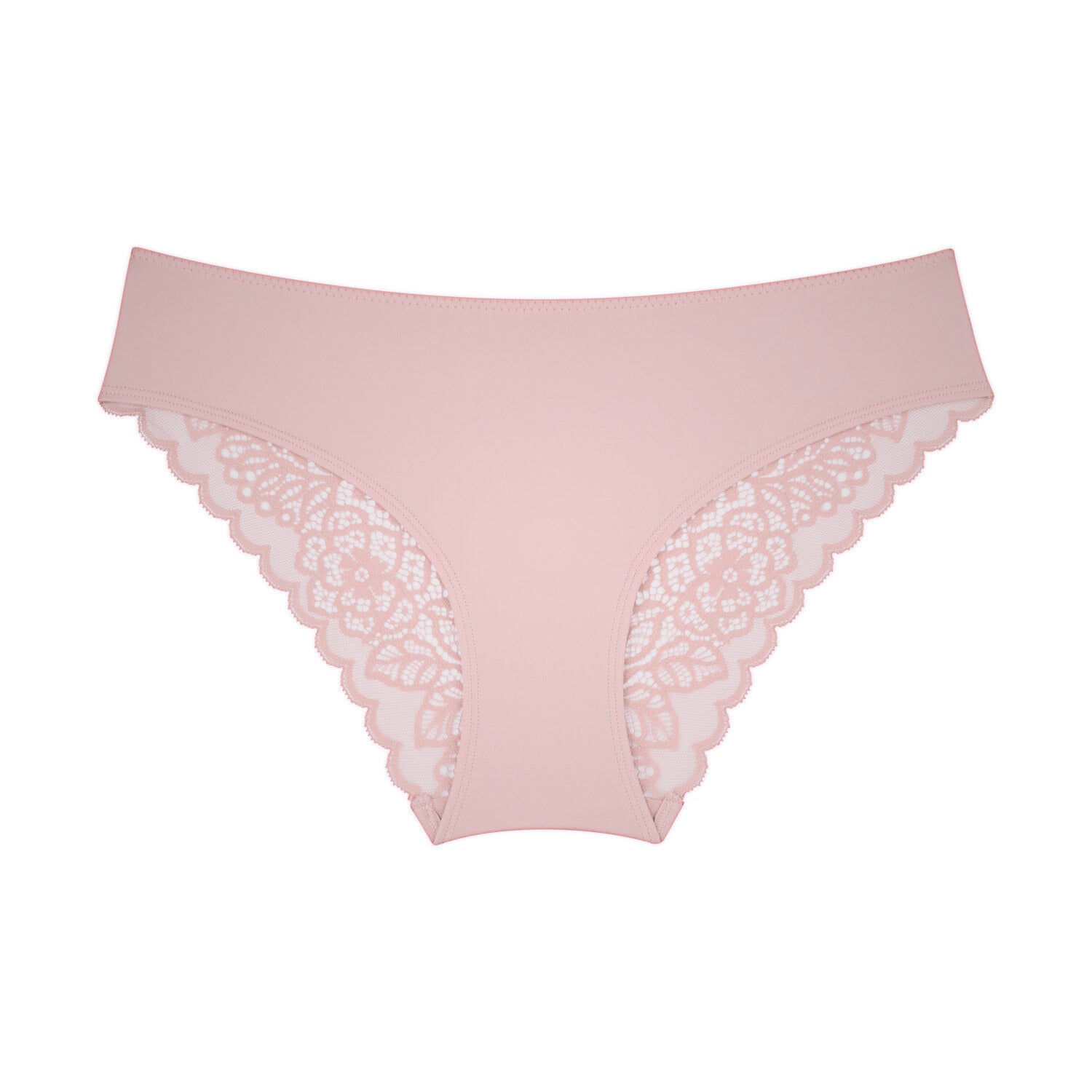 Lily Lace Bum Bikini Brief - Blush Pink