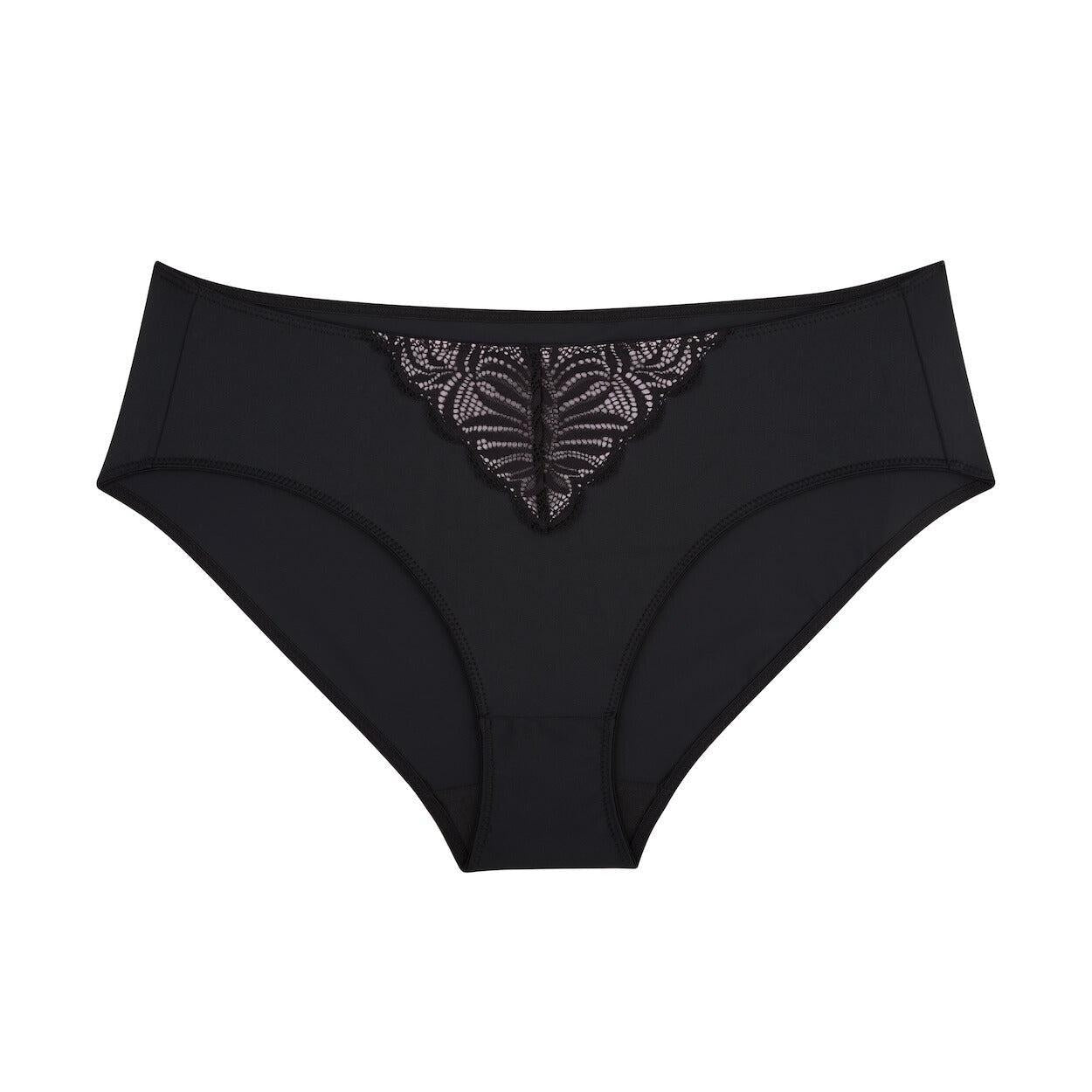 Radiate Lace Midi Brief - Blush Black
