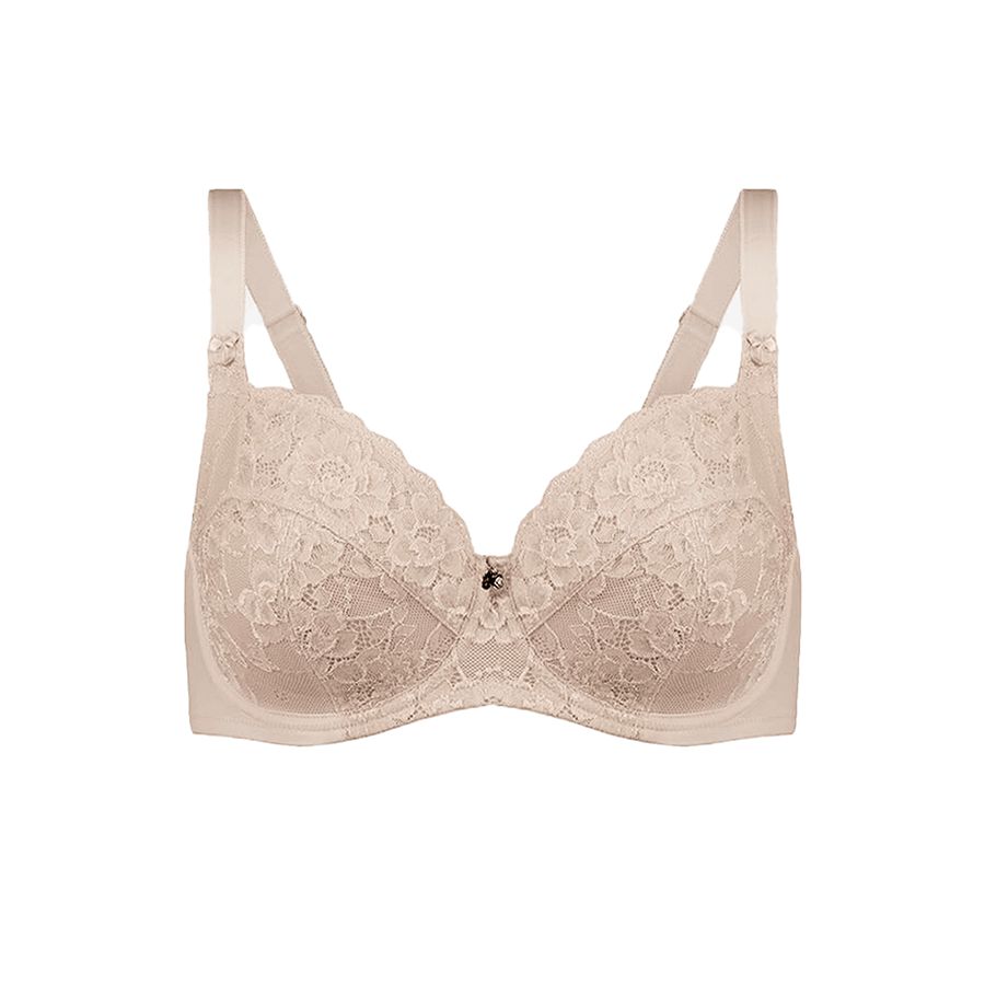 Dahlia Lace Premium Support Bra - Almond