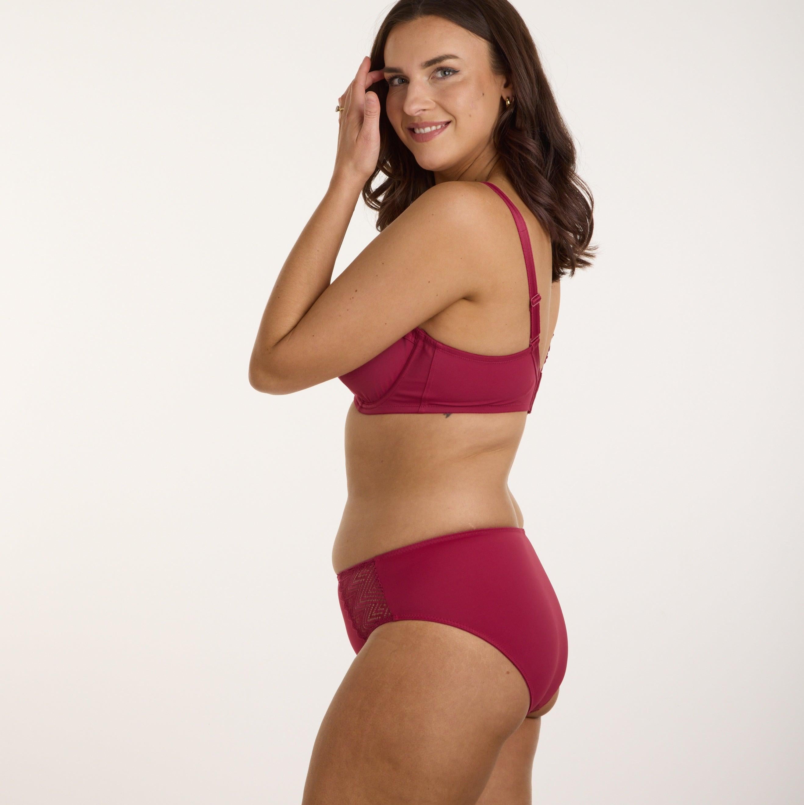 Willow Lace Midi Brief - Beaujolais