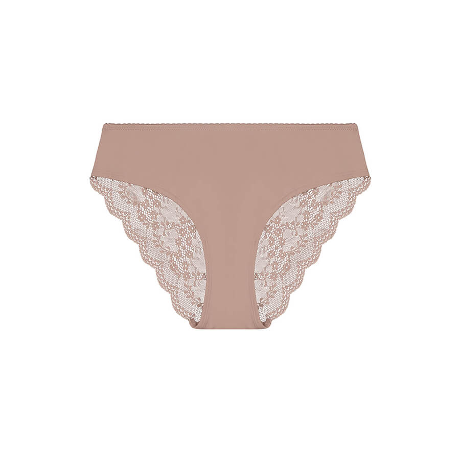 Lace Bum Bikini Brief - Frappe Product Image