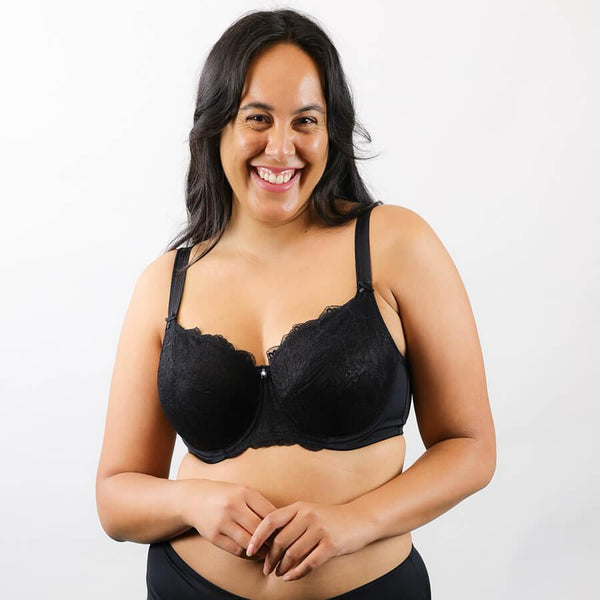 Baroque Lace Padded Balconette Bras (2 pack) - Black and Cafe Latte