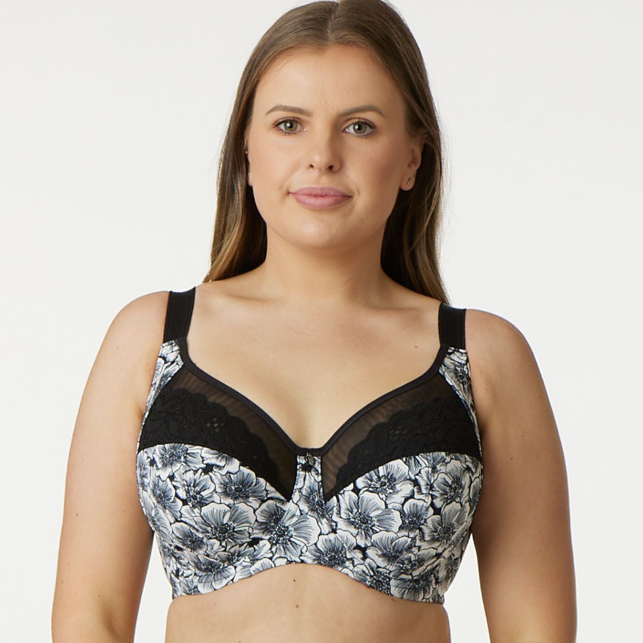 Print Full Cup Bra - Premium Support - Graphic Floral