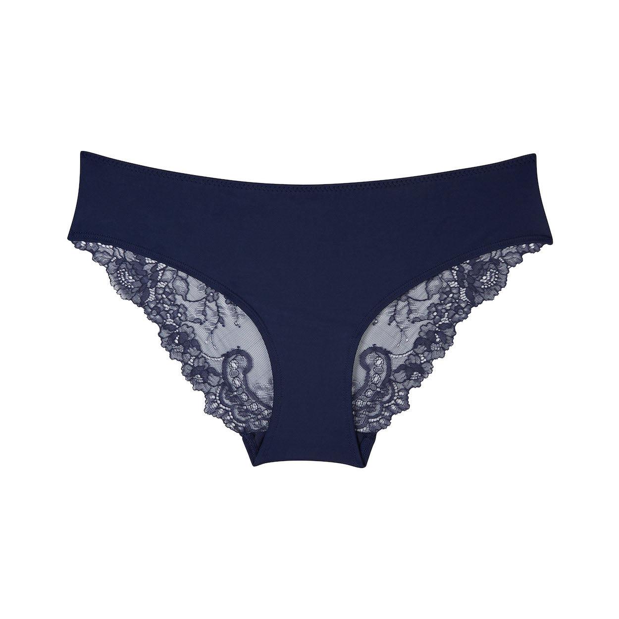 Nightingale Lace Bum Bikini Brief - Navy