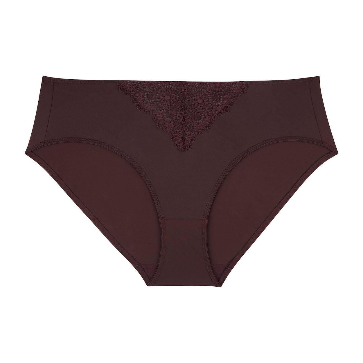 Geo Lace Midi Brief - Mocha