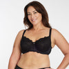 Baroque Lace Full Cup Bra  - Black