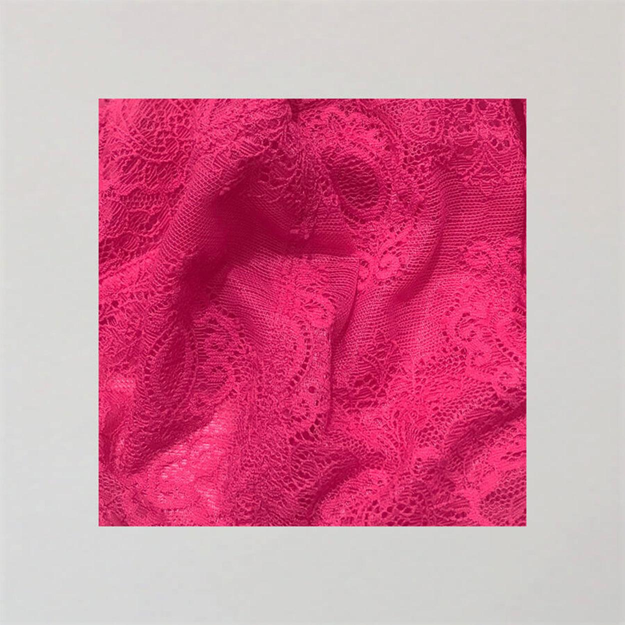 Baroque Lace Full Cup Bra & Midi Short Brief Set - Pink Briar Rose