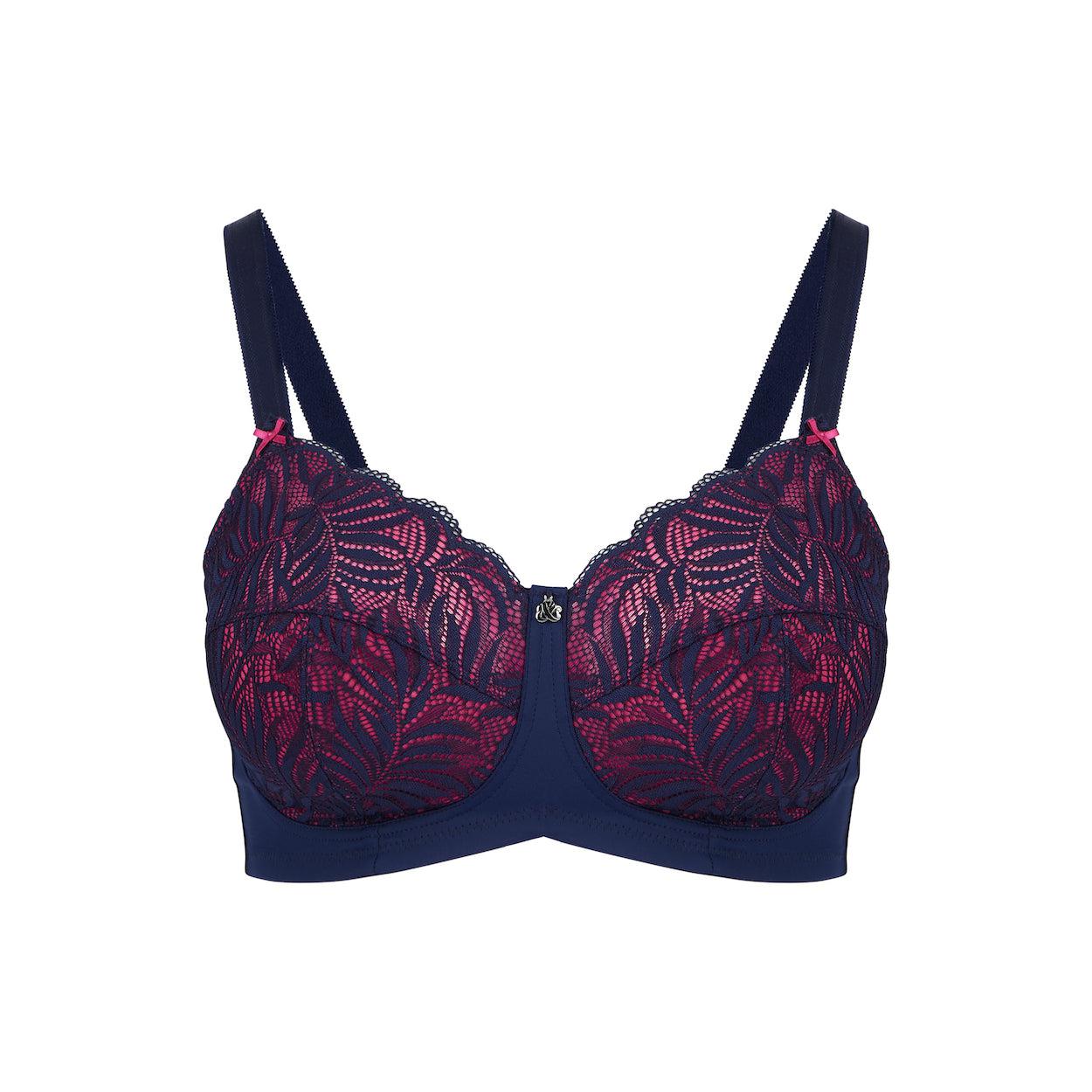 Radiate Wirefree Premium Support Bra - Navy Berry