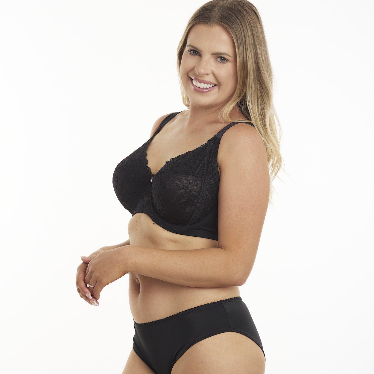 Dahlia Lace Premium Support Bra - Black