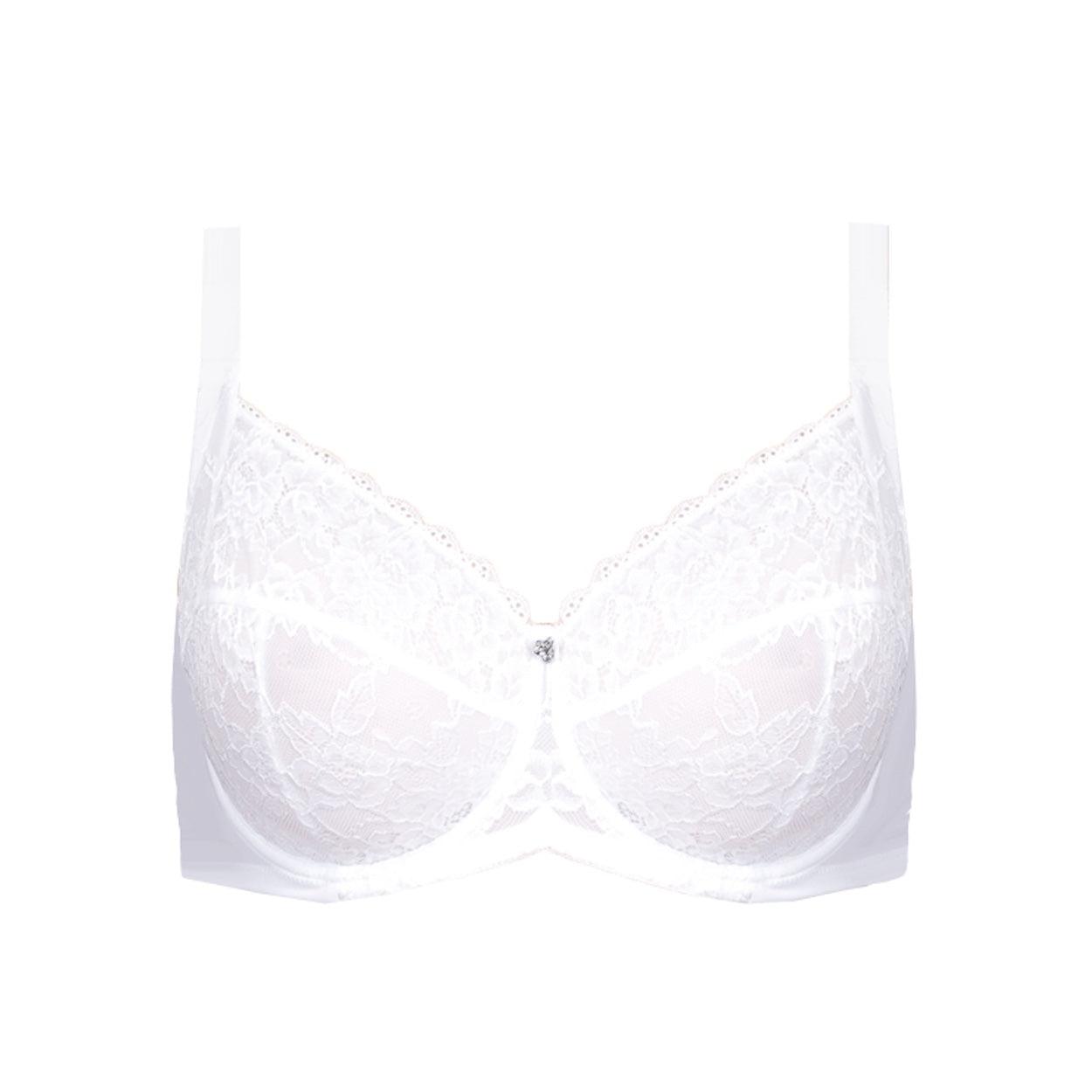 Dahlia Lace Premium Support Bra - Snow White