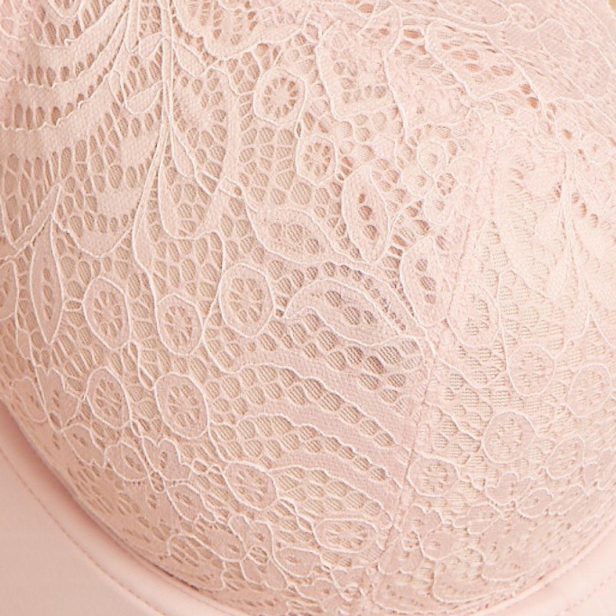 Lily Lace Premium Support Bra - Blush Pink