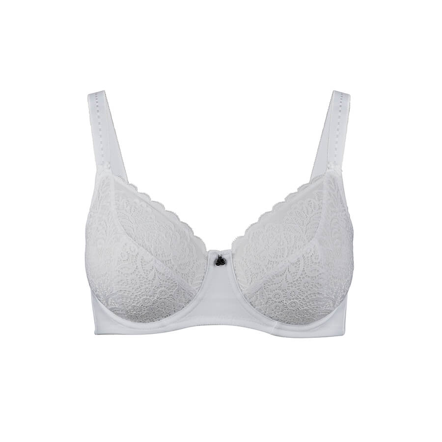 Lily Lace Full Cup Bra - White