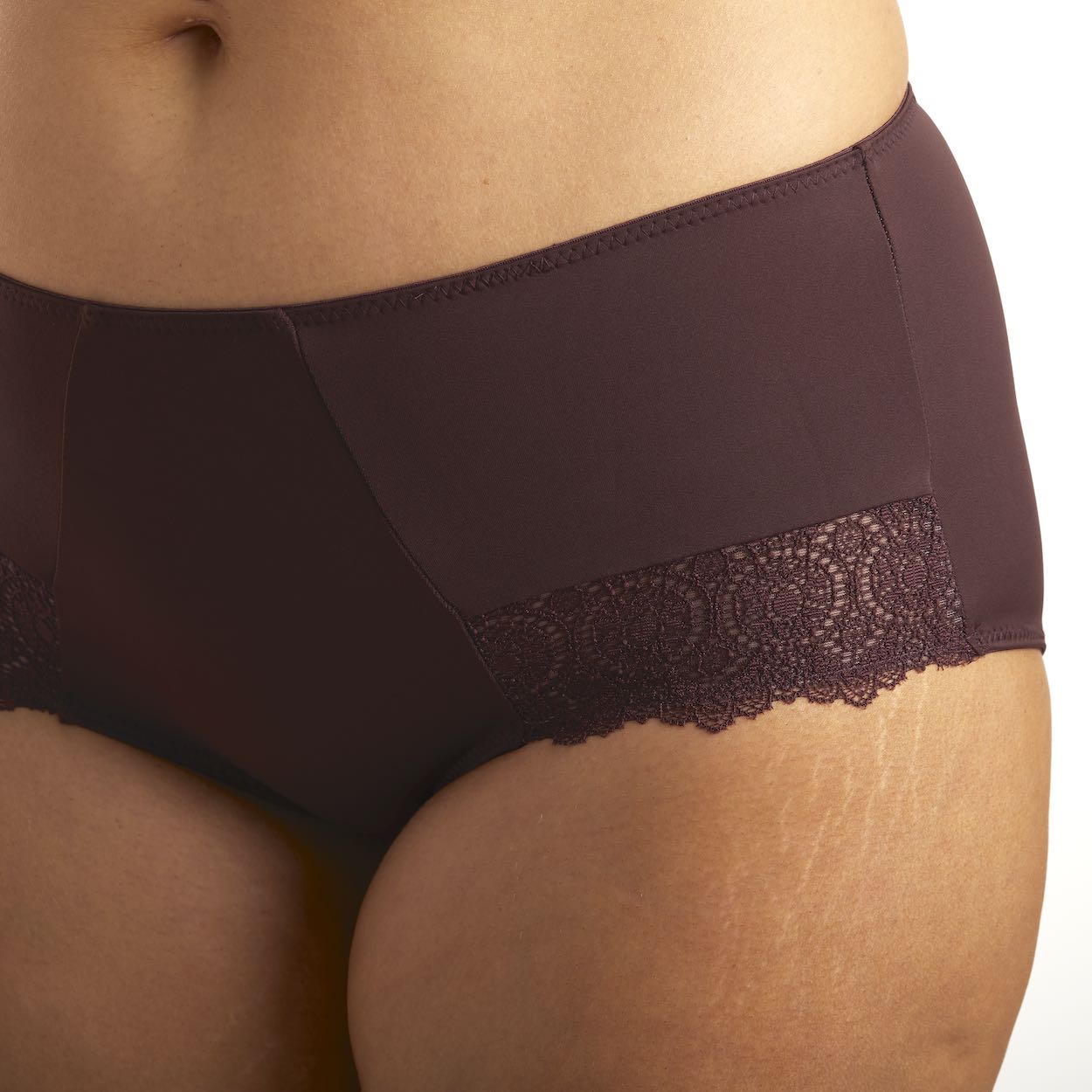 Geo Lace Full Brief - Mocha