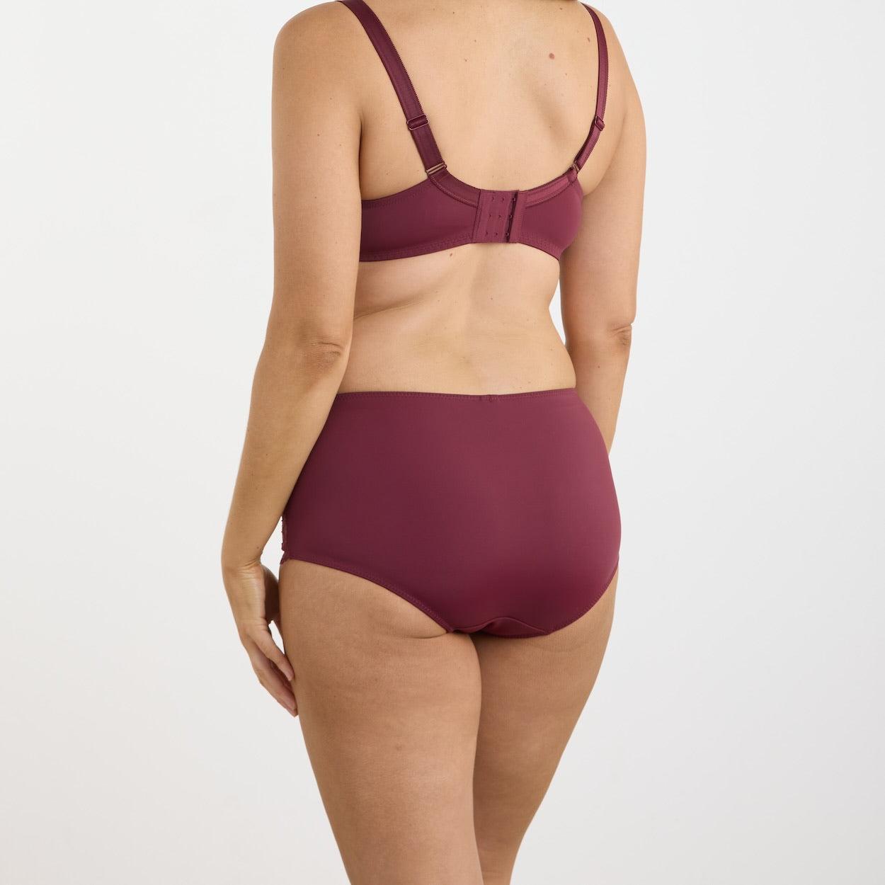 Nightingale Lace Full Brief - Burgundy