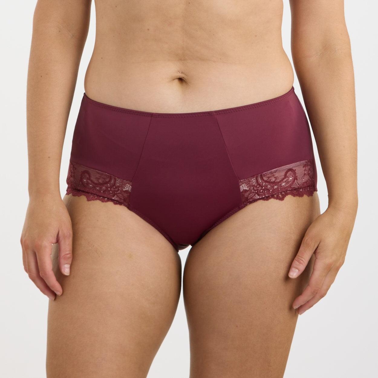 Nightingale Lace Full Brief - Burgundy