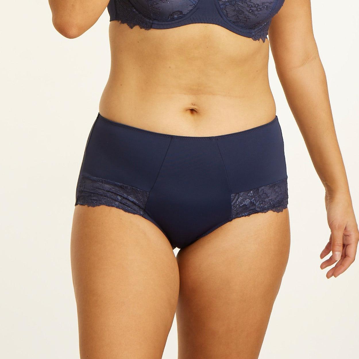 Nightingale Lace Full Brief - Navy