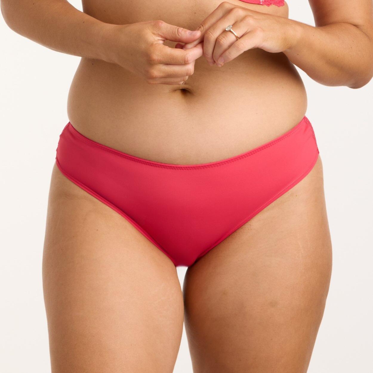 Nightingale Lace Bum Bikini Brief - Pink Flambe