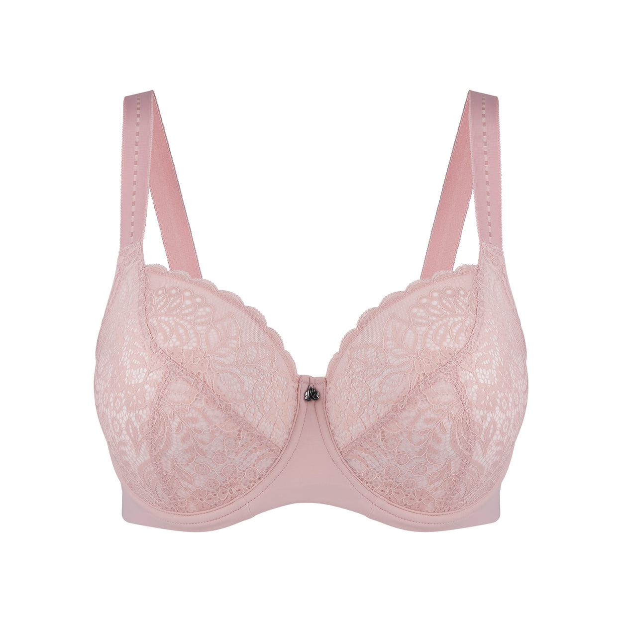 Lily Lace Premium Support Bra - Blush Pink