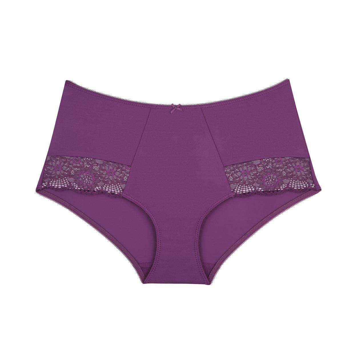 Peony Lace Full Brief - Purple Wineberry