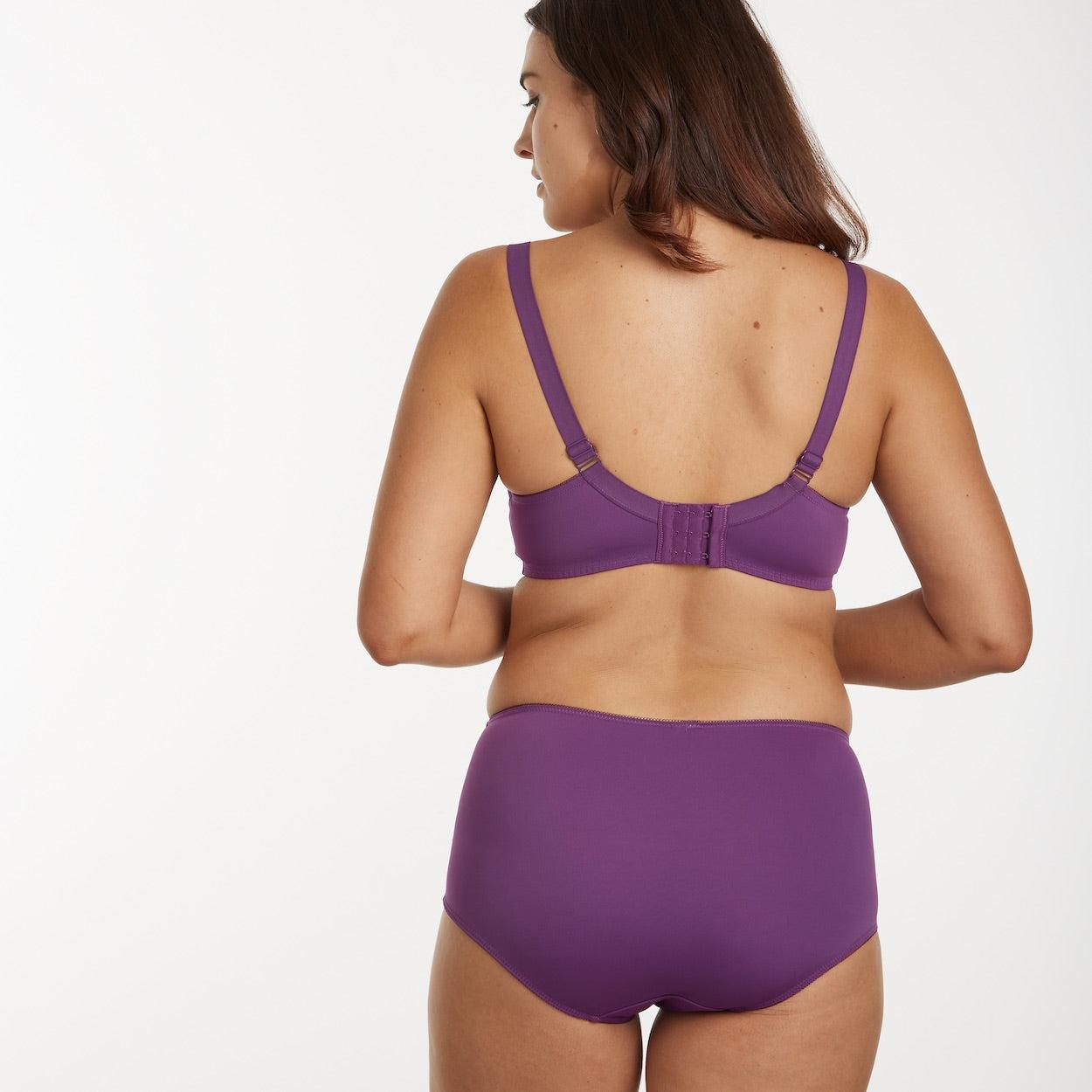 Peony Lace Full Brief - Purple Wineberry
