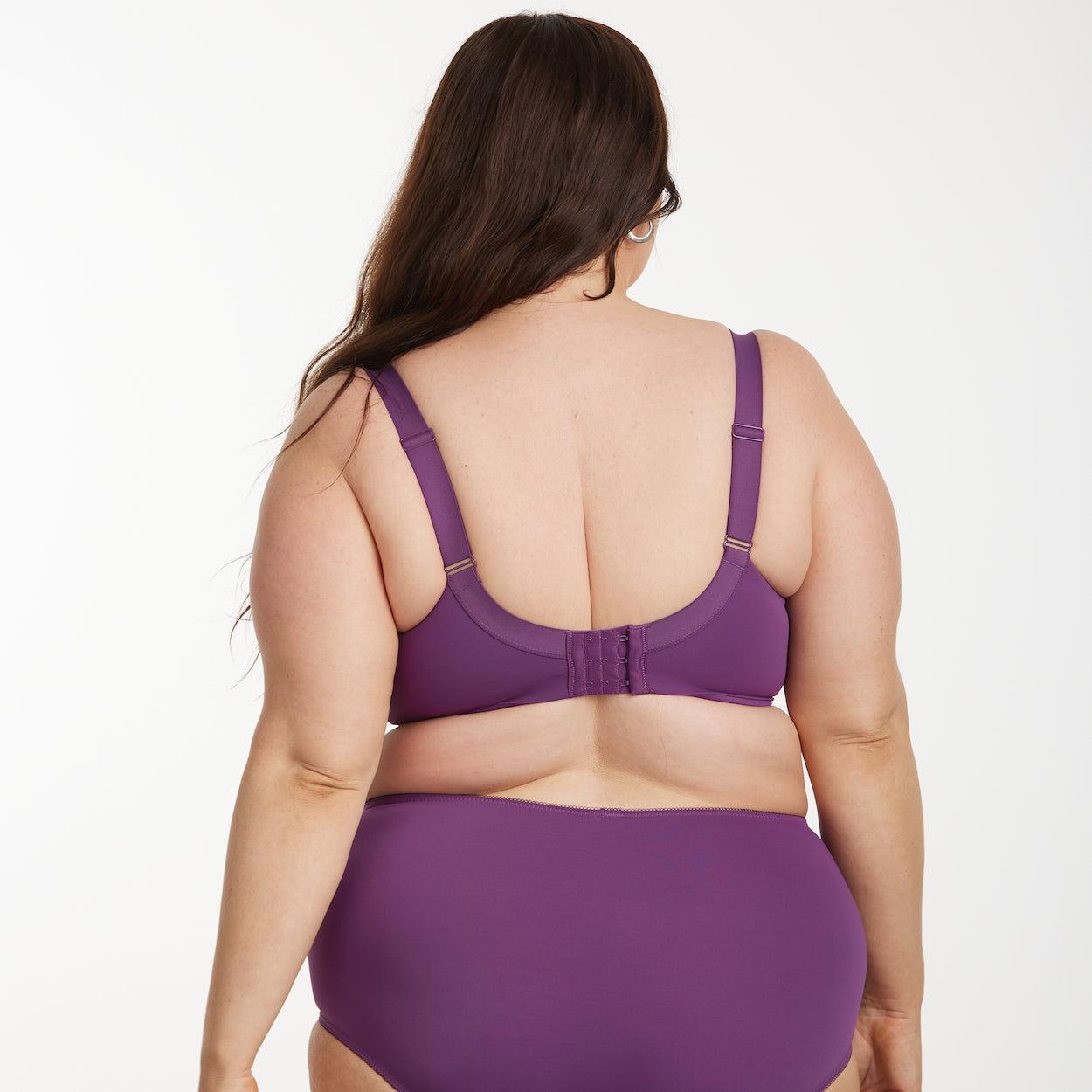 Peony Lace Premium Support Bra - Purple Wineberry
