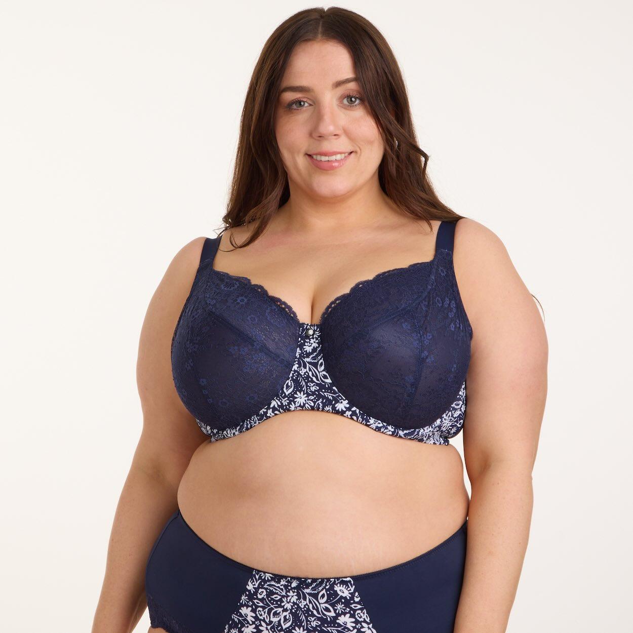 Print Premium Support Bra - Mystic Navy Floral