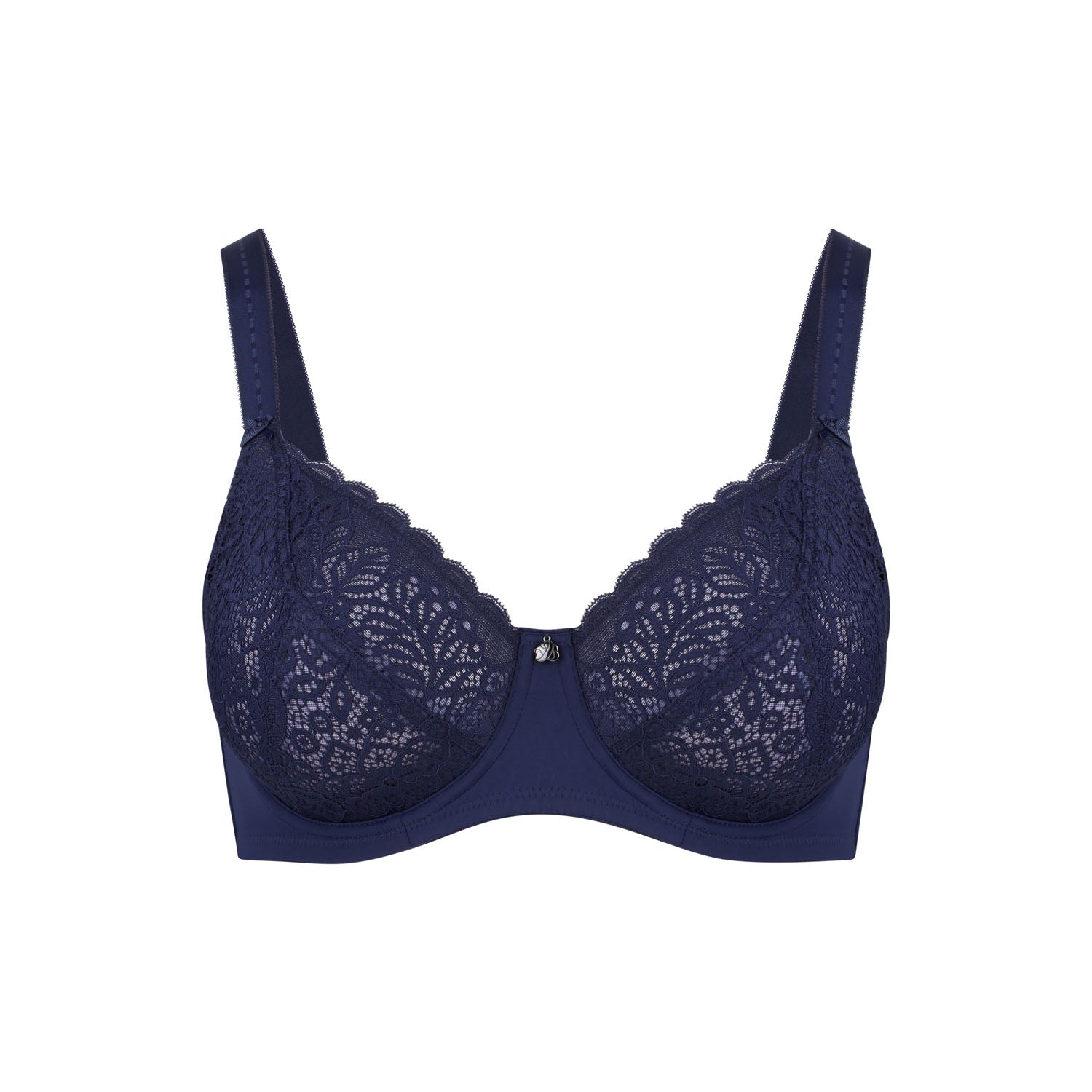 Lily Lace Premium Support Bra - Navy