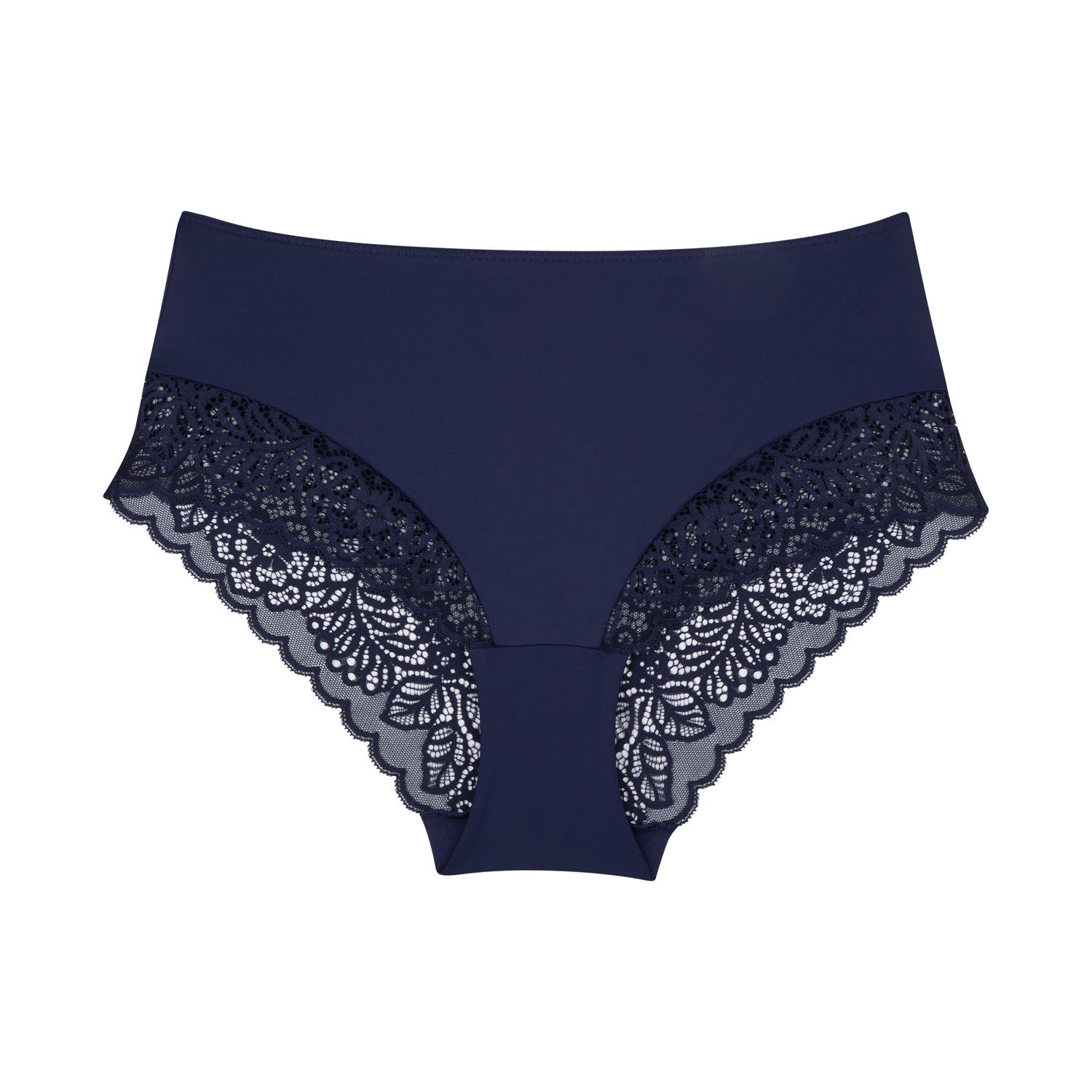 Lily Lace Midi Brief - Navy