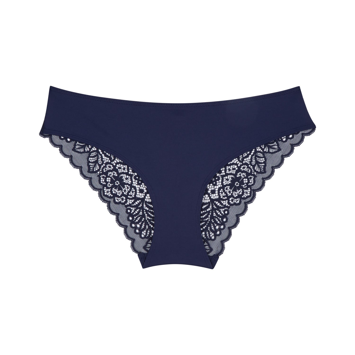 Lily Lace Bum Bikini Brief - Navy