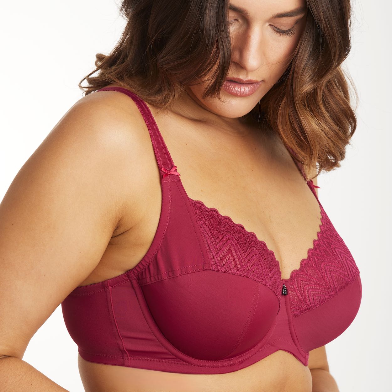 Willow Lace Full Cup Bra - Beaujolais