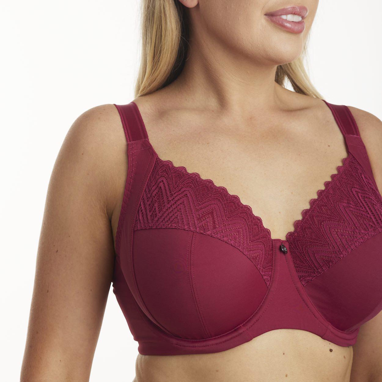 Willow Lace Premium Support Bra - Beaujolais