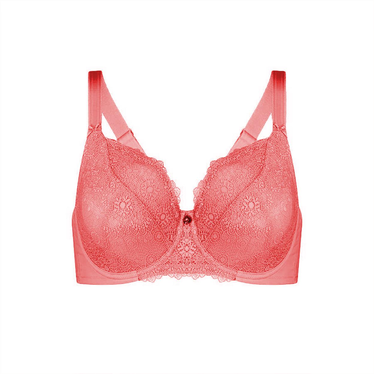 Geo Lace Full Cup Bra - Sorbet Pink